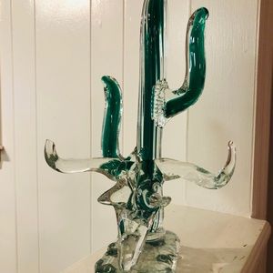 Vintage southern cactus and longhorn sculpture